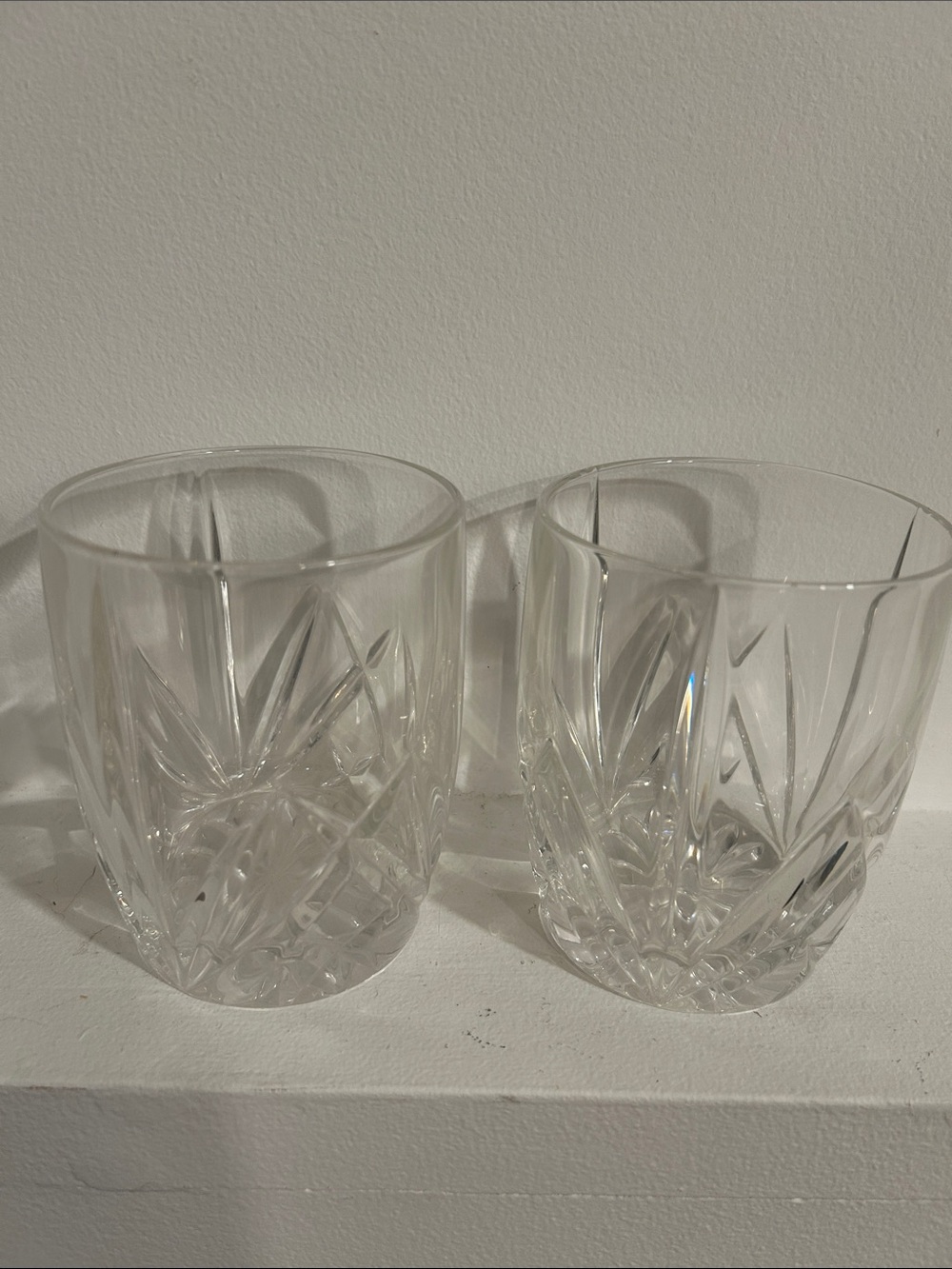 Marquis by Waterford Brookside double old-fashioned crystal glasses Set of Two